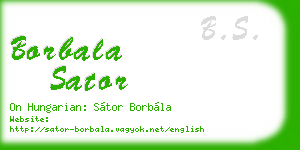 borbala sator business card